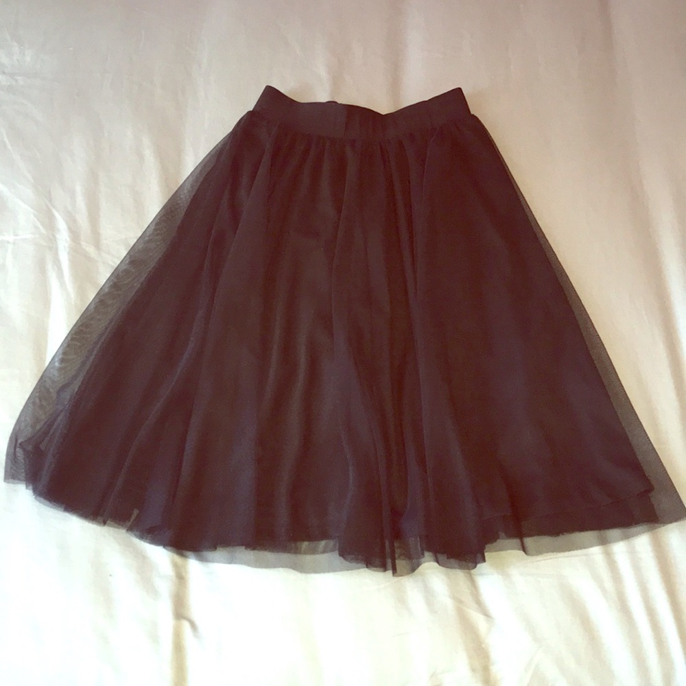 Black tulle skirt